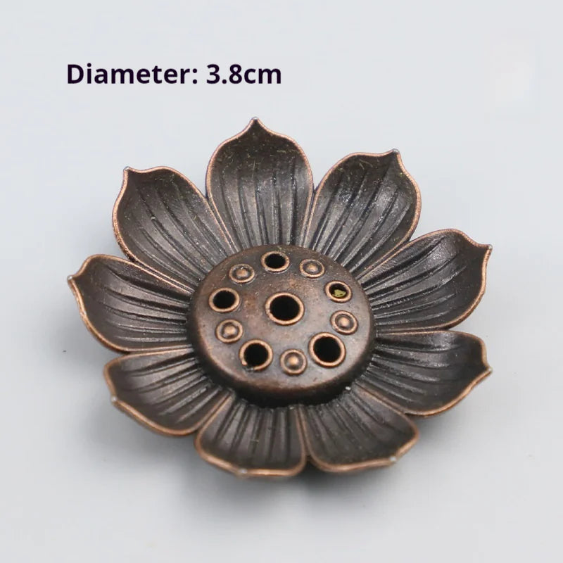 Alloy Lotus Incense Burner