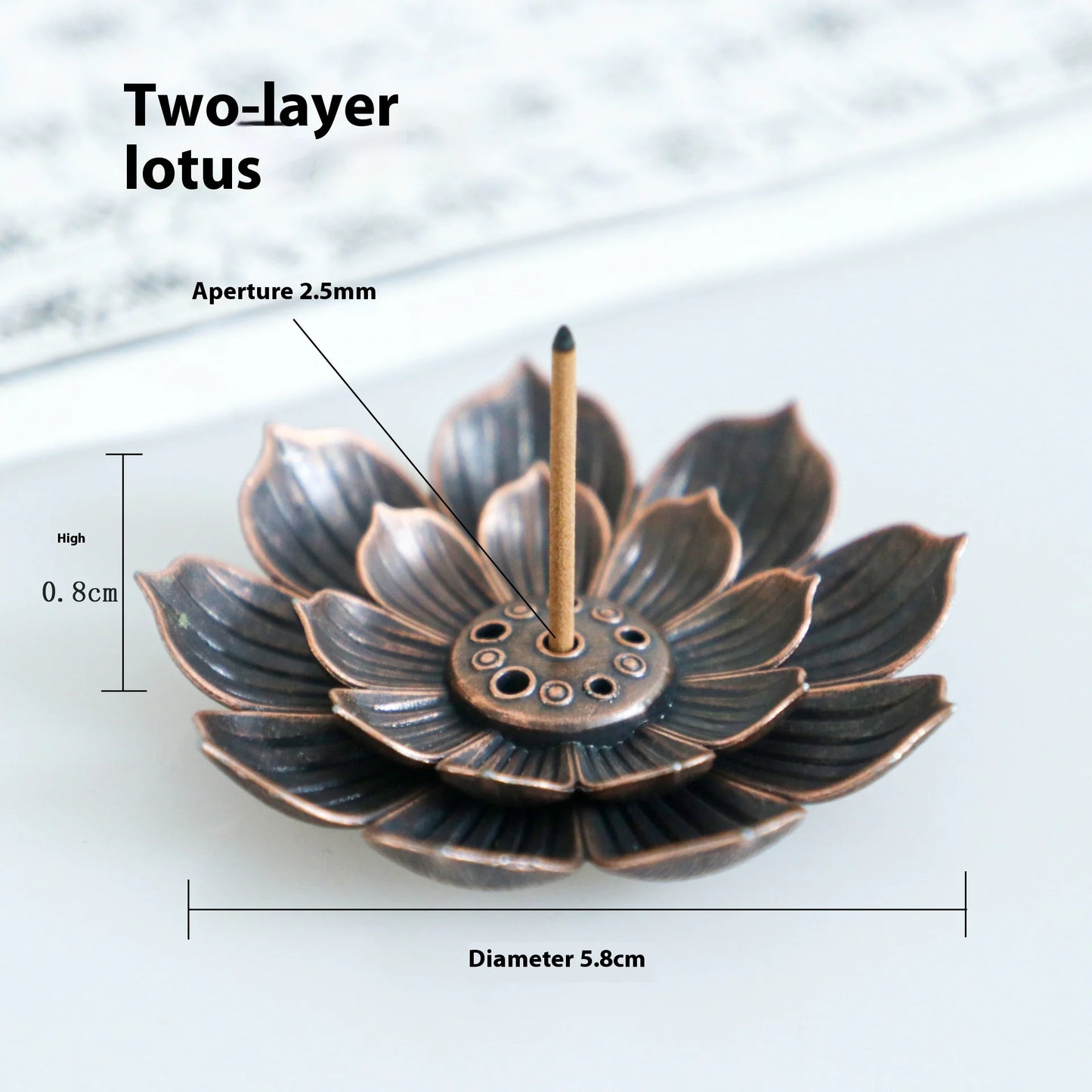 Alloy Lotus Incense Burner