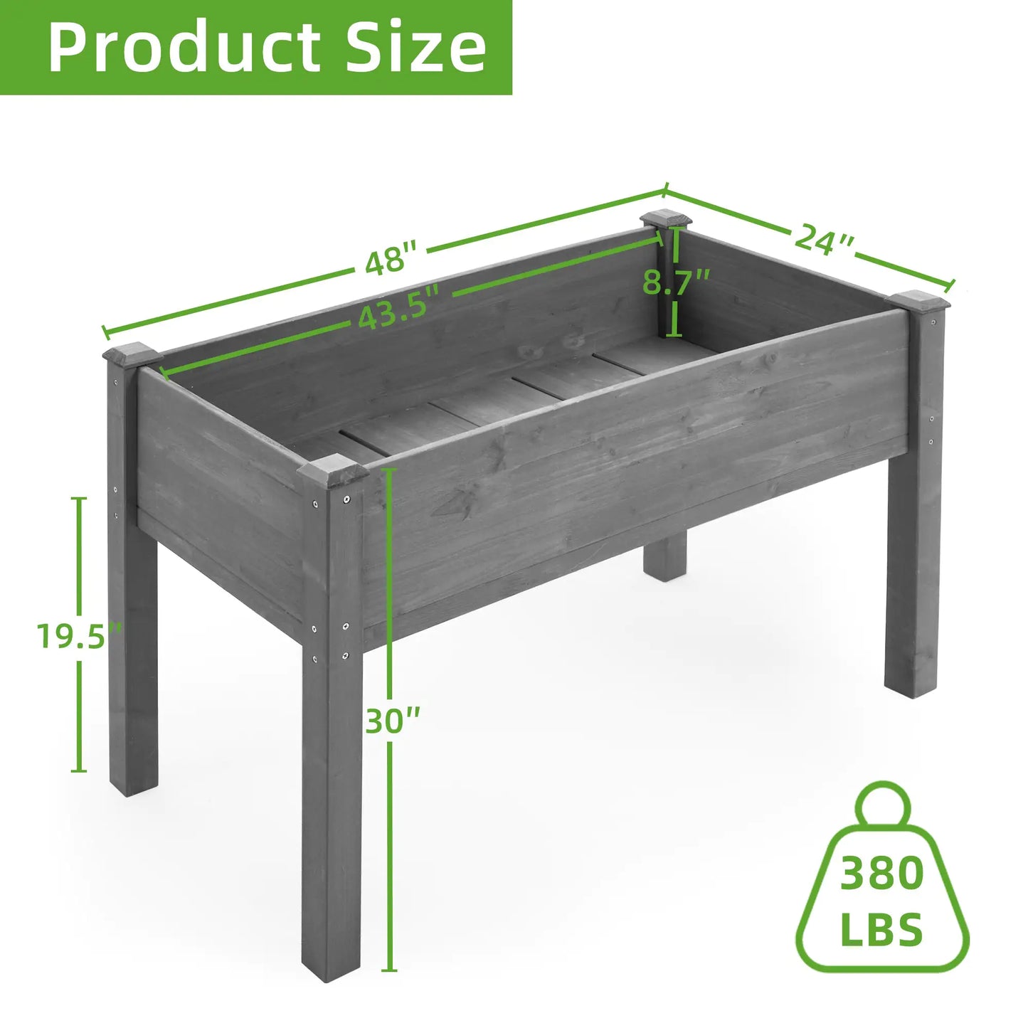 Elevated Garden Bed With Legs, Elevated Wooden Planters For Outdoor Plants