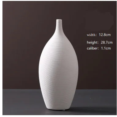 Minimalist White Ceramic Vase