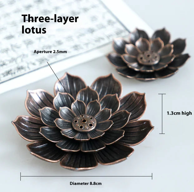 Alloy Lotus Incense Burner