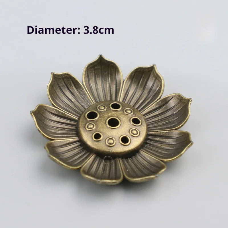 Alloy Lotus Incense Burner