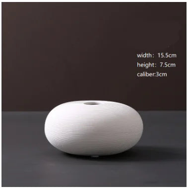 Minimalist White Ceramic Vase