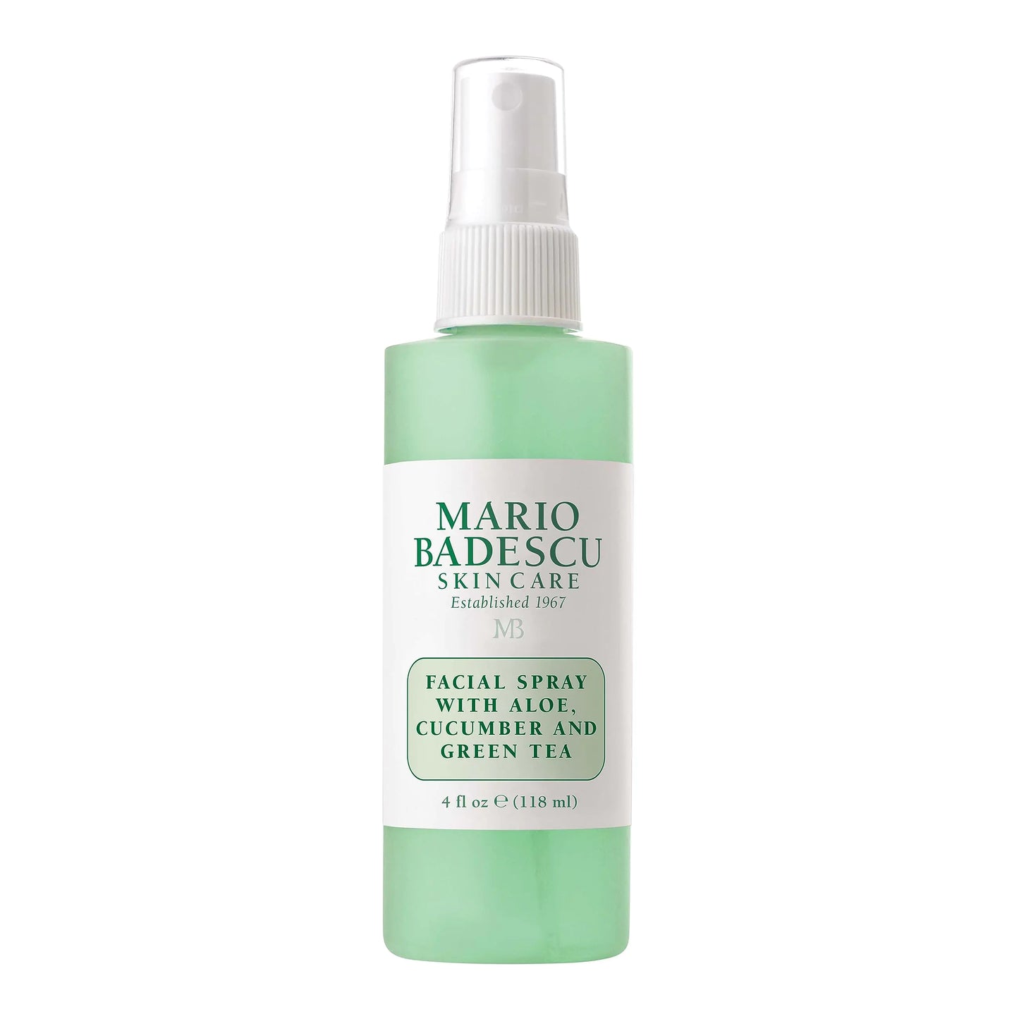 Mario Badescu Facial Spray with Aloe, Cucumber and Green Tea for All Skin Types, Face Mist that Hydrates & Invigorates 4 Fl Oz (Pack of 1)