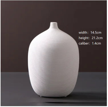 Minimalist White Ceramic Vase