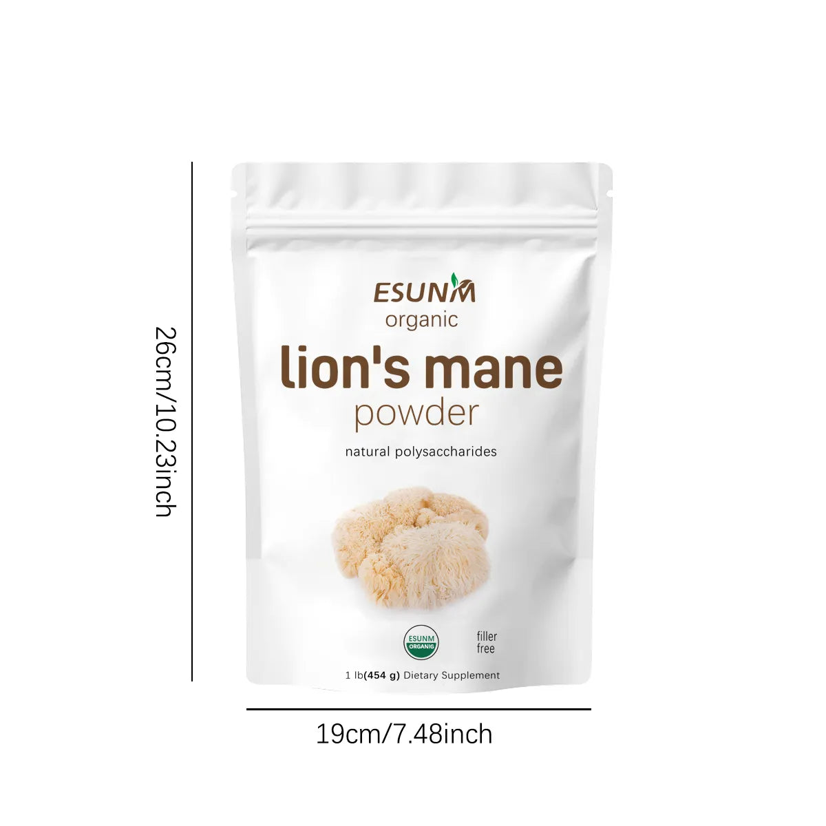 Organic Lion Bristle Mushroom Powder