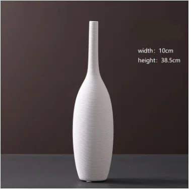 Minimalist White Ceramic Vase